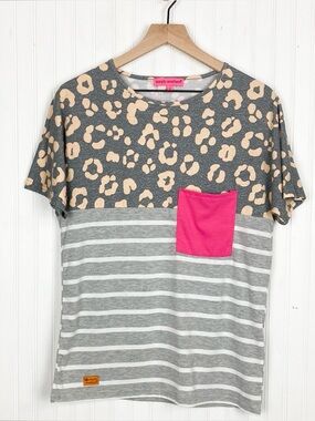 SIMPLY SOUTHERN Multi-Pattern Short Sleeve Top